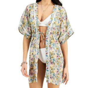 Miken Swim Printed Kimono Cover Up Swimsuit in Size XL